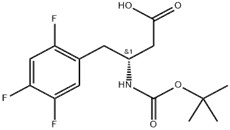 חומר גלם פרמצבטי וחומרי ביניים |סוכרת |Boc-(R)-3-Amino-4-(2,4,5-trifluorophenyl)butanoic acid |מס' CAS 486460-00-8